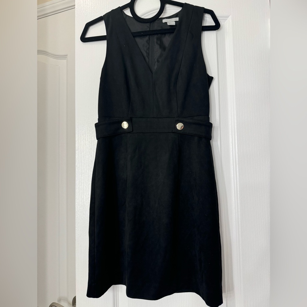 H&M Black Sleeveless Suede Dress
